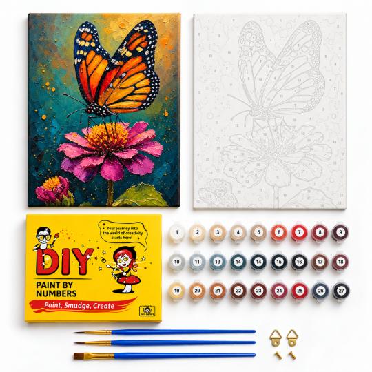 Paint by Numbers Picture Butterfly on a Flower 40x50 cm, photo 2