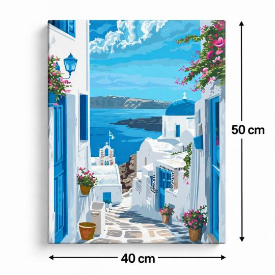 Paint by Numbers Picture Blue Streets 40x50 cm, photo 3