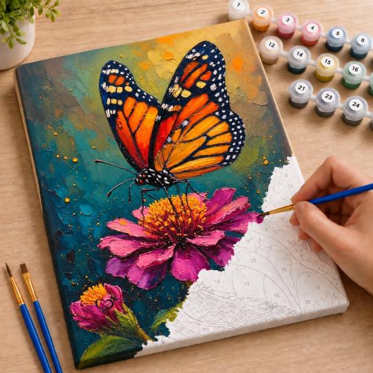 Paint by Numbers Picture Butterfly on a Flower 40x50 cm, photo 7