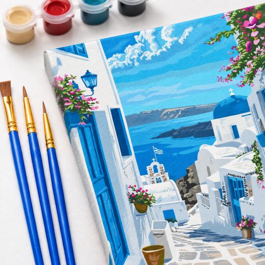 Paint by Numbers Picture Blue Streets 40x50 cm, photo 5
