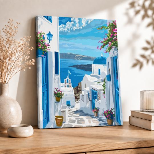 Paint by Numbers Picture Blue Streets 40x50 cm, photo 8
