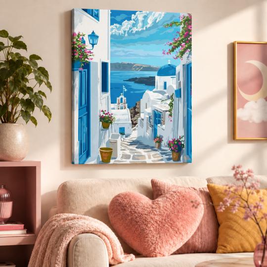 Paint by Numbers Picture Blue Streets 40x50 cm, photo 9