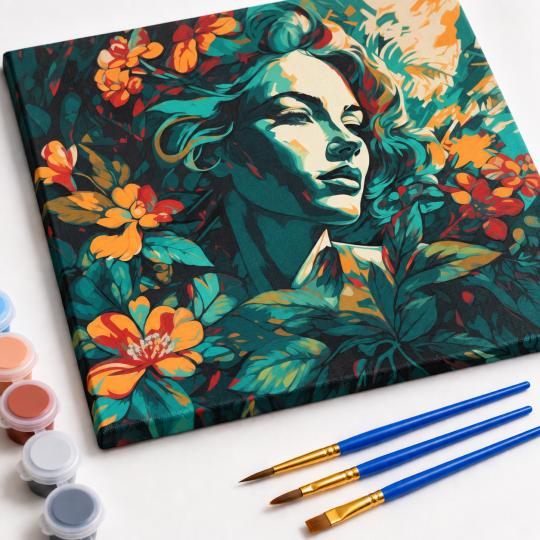 Paint by Numbers Picture In the Embrace of Greenery 50x40 cm, photo 4