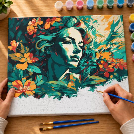 Paint by Numbers Picture In the Embrace of Greenery 50x40 cm, photo 6