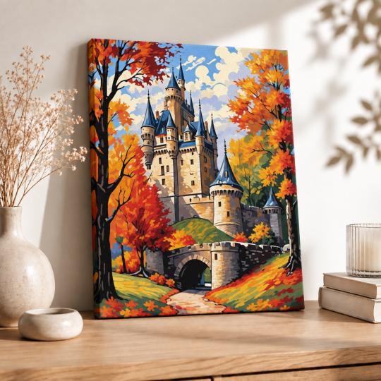 Paint by Numbers Picture Castle in Autumn 40x50 cm, photo 8