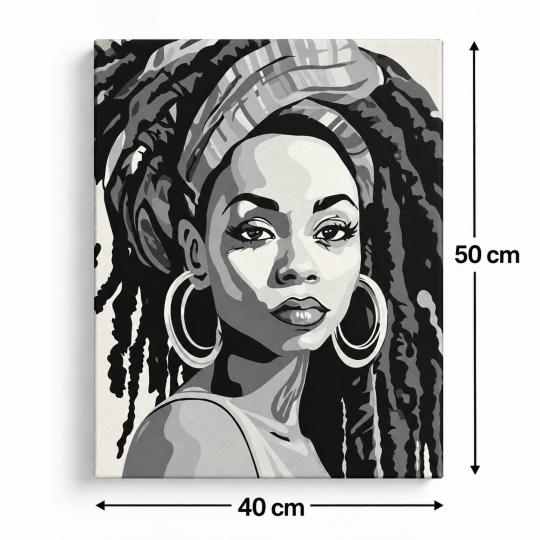 Paint by Numbers Picture Queen in Grey 40x50 cm, photo 3