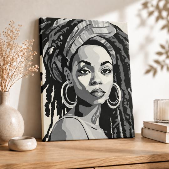 Paint by Numbers Picture Queen in Grey 40x50 cm, photo 8