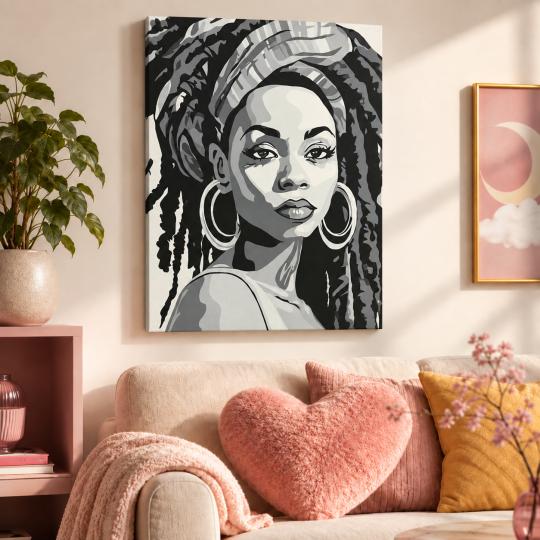 Paint by Numbers Picture Queen in Grey 40x50 cm, photo 9