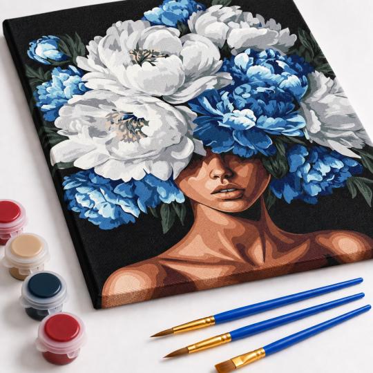 Paint by Numbers Picture Hidden in Peonies 40x50 cm, photo 4