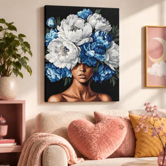 Paint by Numbers Picture Hidden in Peonies 40x50 cm, photo 9