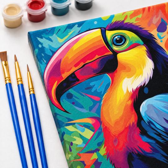 Paint by Numbers Picture Toucan 40x50 cm, photo 5
