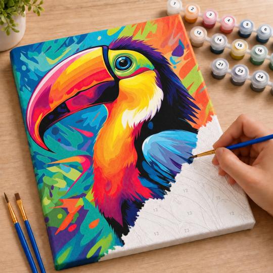 Paint by Numbers Picture Toucan 40x50 cm, photo 7
