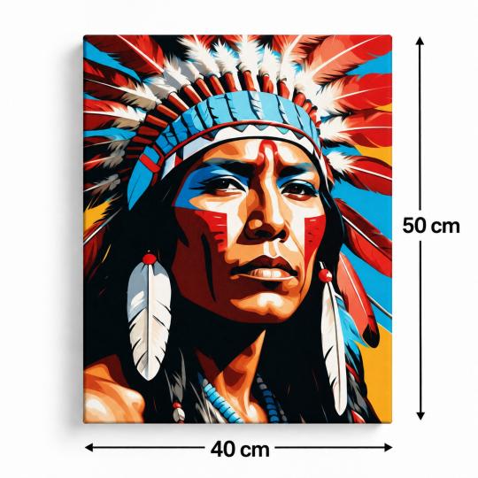Paint by Numbers Picture Apache 40x50 cm, photo 3