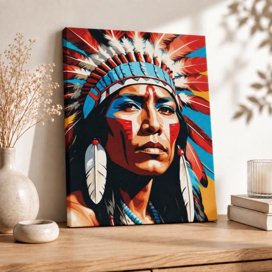 Paint by Numbers Picture Apache 40x50 cm, photo 8