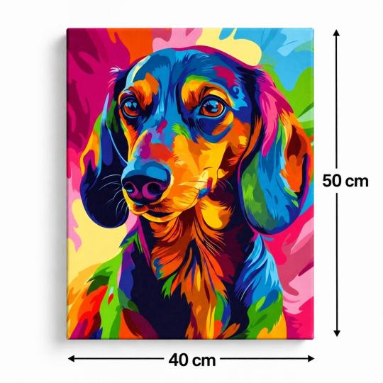 Paint by Numbers Picture Dachshund in Colour 40x50 cm, photo 3