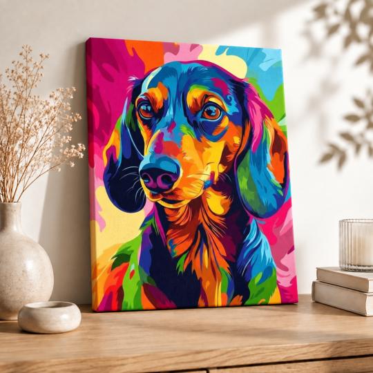 Paint by Numbers Picture Dachshund in Colour 40x50 cm, photo 8