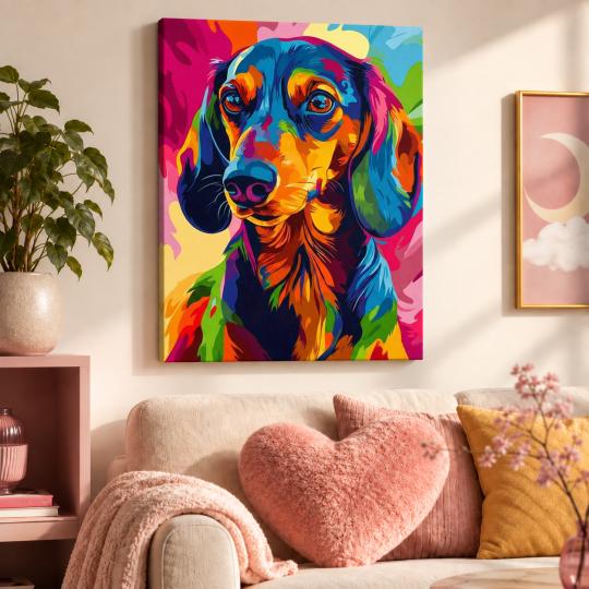 Paint by Numbers Picture Dachshund in Colour 40x50 cm, photo 9