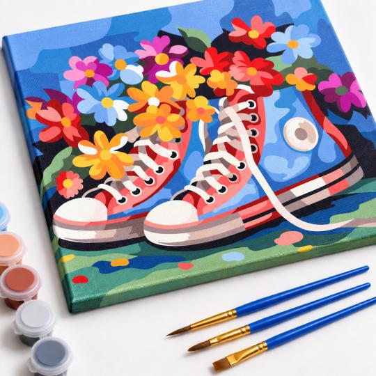 Paint by Numbers Picture Spring in Boots 50x40 cm, photo 4