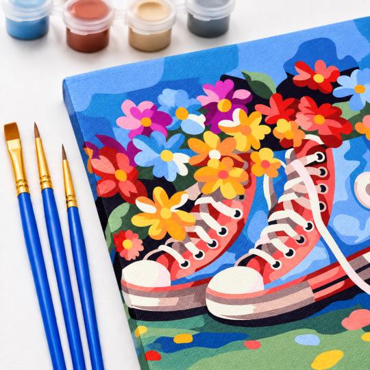 Paint by Numbers Picture Spring in Boots 50x40 cm, photo 5
