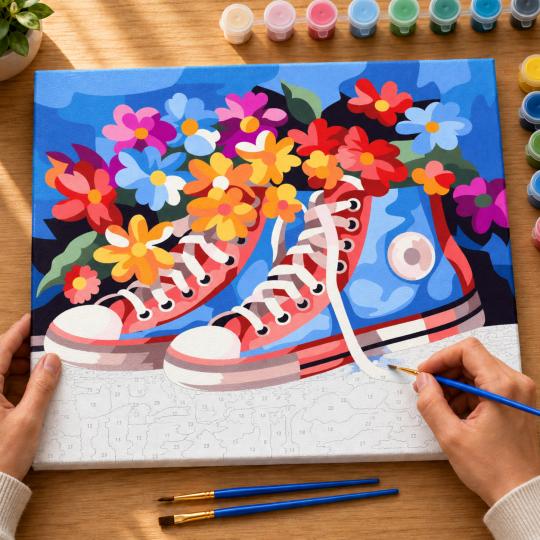 Paint by Numbers Picture Spring in Boots 50x40 cm, photo 6