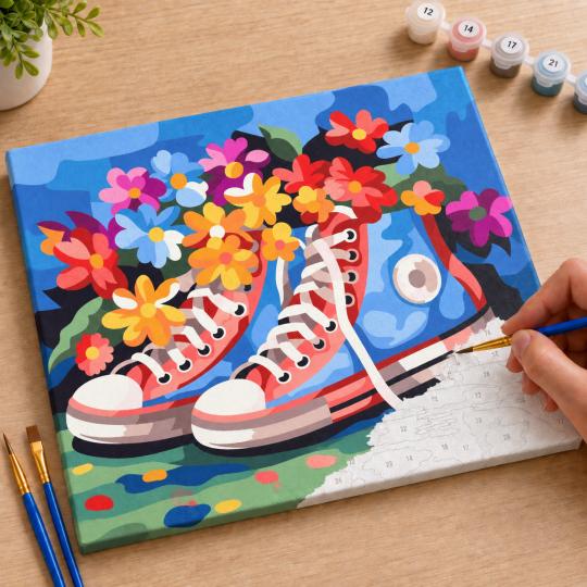 Paint by Numbers Picture Spring in Boots 50x40 cm, photo 7