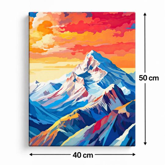 Paint by Numbers Picture Peak at Dawn 40x50 cm, photo 3