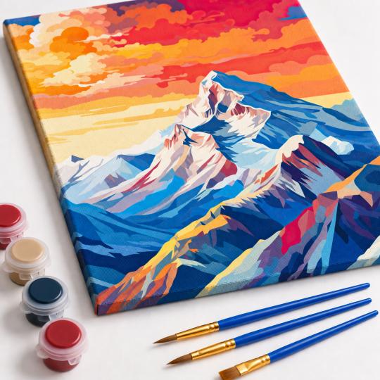 Paint by Numbers Picture Peak at Dawn 40x50 cm, photo 4