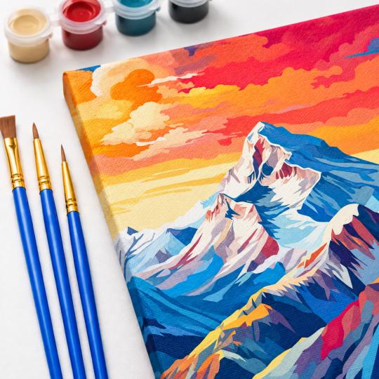 Paint by Numbers Picture Peak at Dawn 40x50 cm, photo 5