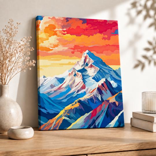 Paint by Numbers Picture Peak at Dawn 40x50 cm, photo 8