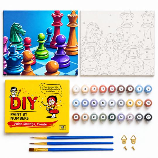 Paint by Numbers Picture Chess 50x40 cm, photo 2