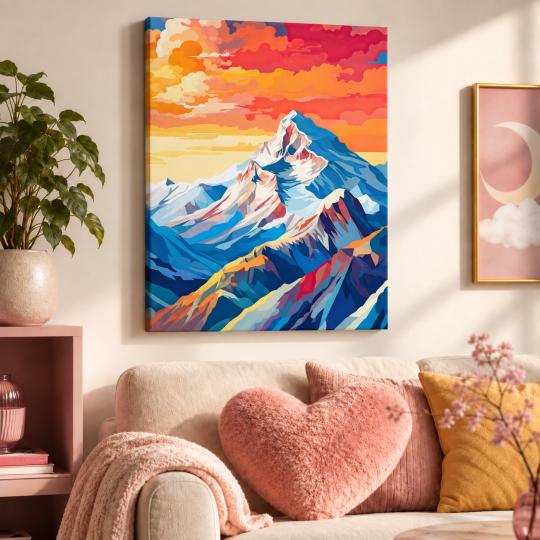 Paint by Numbers Picture Peak at Dawn 40x50 cm, photo 9