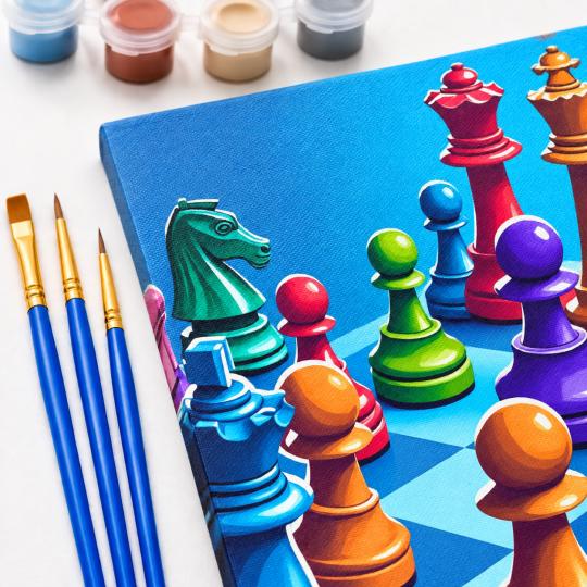 Paint by Numbers Picture Chess 50x40 cm, photo 5