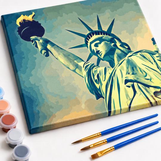 Paint by Numbers Picture Statue of Liberty 50x40 cm, photo 4