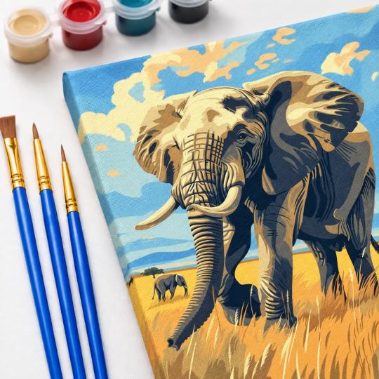 Paint by Numbers Picture Elephant 40x50 cm, photo 5