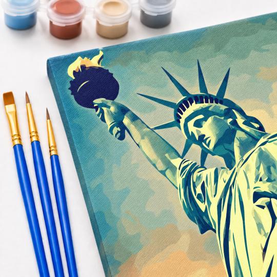 Paint by Numbers Picture Statue of Liberty 50x40 cm, photo 5