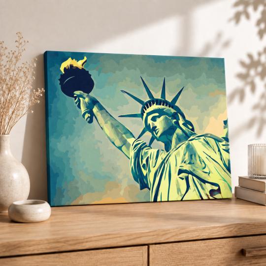 Paint by Numbers Picture Statue of Liberty 50x40 cm, photo 8