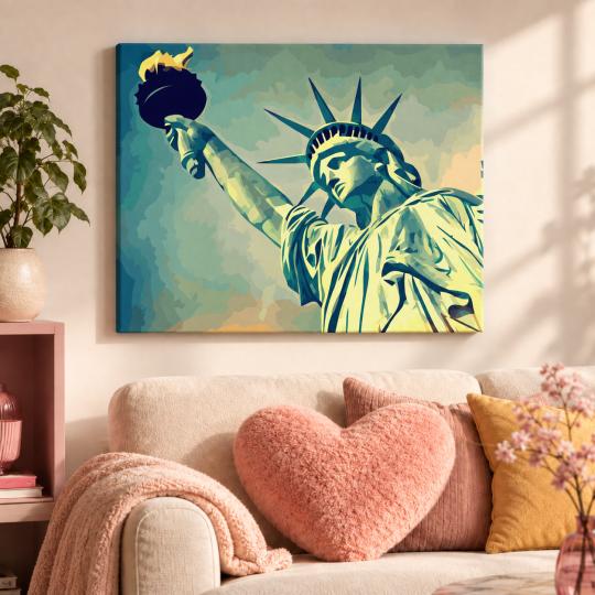 Paint by Numbers Picture Statue of Liberty 50x40 cm, photo 9
