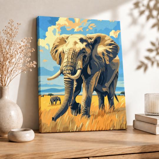 Paint by Numbers Picture Elephant 40x50 cm, photo 8