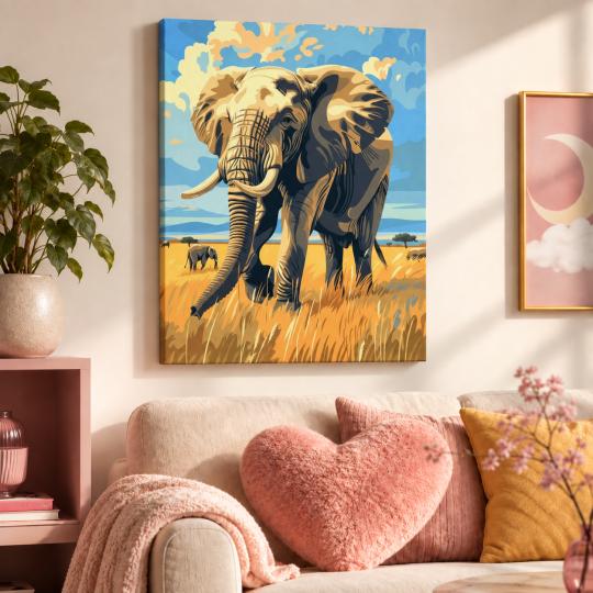 Paint by Numbers Picture Elephant 40x50 cm, photo 9