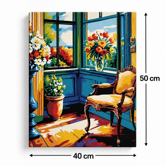 Paint by Numbers Picture Sunny Corner 40x50 cm, photo 3