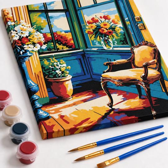 Paint by Numbers Picture Sunny Corner 40x50 cm, photo 4