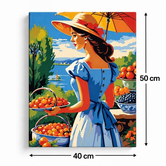 Paint by Numbers Picture Summer Harvest 40x50 cm, photo 3
