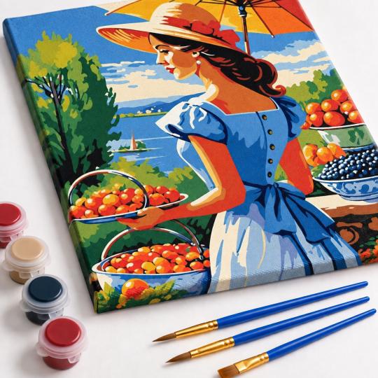 Paint by Numbers Picture Summer Harvest 40x50 cm, photo 4
