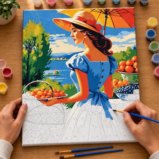 Paint by Numbers Picture Summer Harvest 40x50 cm, photo 6
