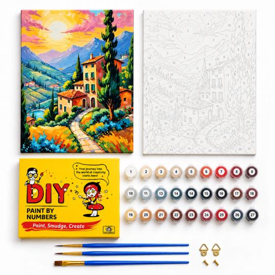 Paint by Numbers Picture Sunny Tuscany 40x50 cm, photo 2