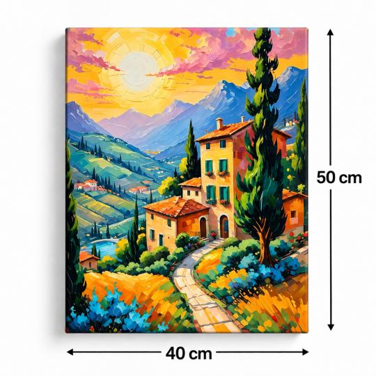 Paint by Numbers Picture Sunny Tuscany 40x50 cm, photo 3
