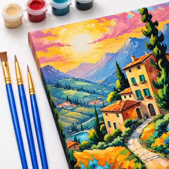 Paint by Numbers Picture Sunny Tuscany 40x50 cm, photo 5