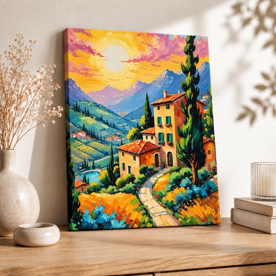 Paint by Numbers Picture Sunny Tuscany 40x50 cm, photo 8