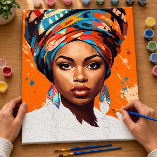 Paint by Numbers Picture Power of a Gaze 40x50 cm, photo 6