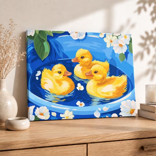 Paint by Numbers Picture Sweet Ducklings 40x50 cm, photo 8
